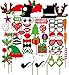 SHANYA 50pcs Funny Photo Booth Props for Christmas Wedding Birthday Graduation Party Decorations