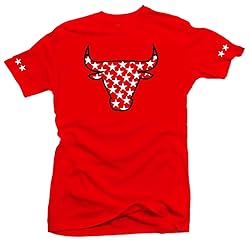 Jordan Retro 6 Carmine Match Tees - Bull Stars Red