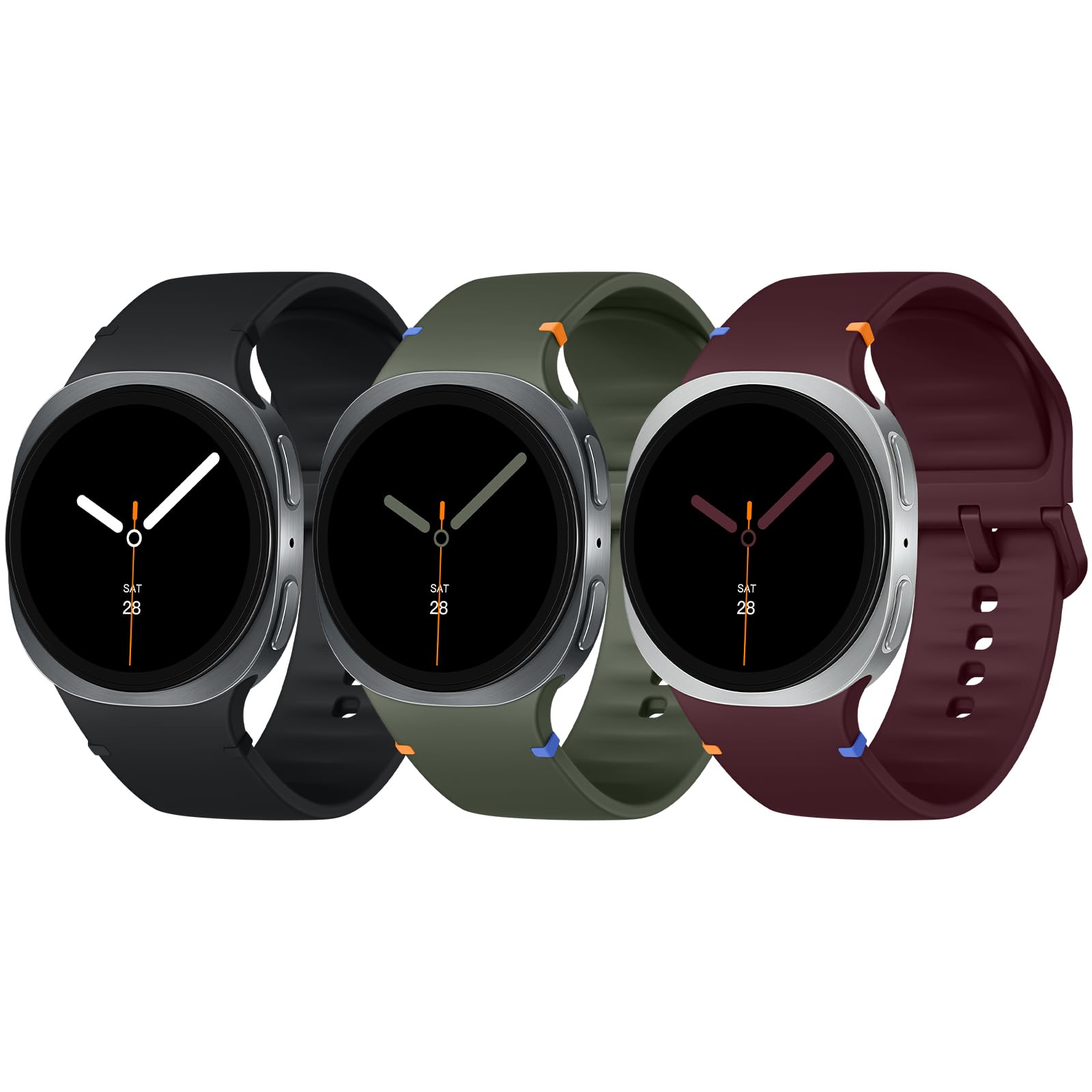 Photo 1 of Acextro 3 Pack Sport Bands Compatible with Samsung Galaxy Watch 8/8 Classic Band 40mm 44mm 46mm (2025) - No Gap Silicone Soft Waterproof Galaxy 8 Strap for Men Women