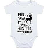 SproutJoy Daddys Boy Baby Clothes Baby Hunting Clothes I Love My Daddy Babies Bodysuit Unisex Romper