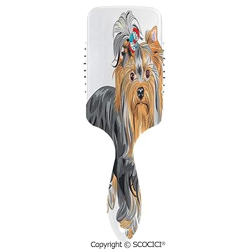 Buy Hair Brush With Air Cushion Combs Terrier With Cute Bow On
