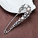 YYBONNIE Crystal Pearl Safety Pin Brooch Cardigan Hat Scarf Vintage Pin Jewelry with Gift Box
