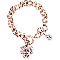 GUESS Set Di 3 Braccialetti Goldtone Con Cristalli | Due A Catena E Uno Scorrevole Regolabile | Gioielli Da Donna Eleganti - 4
