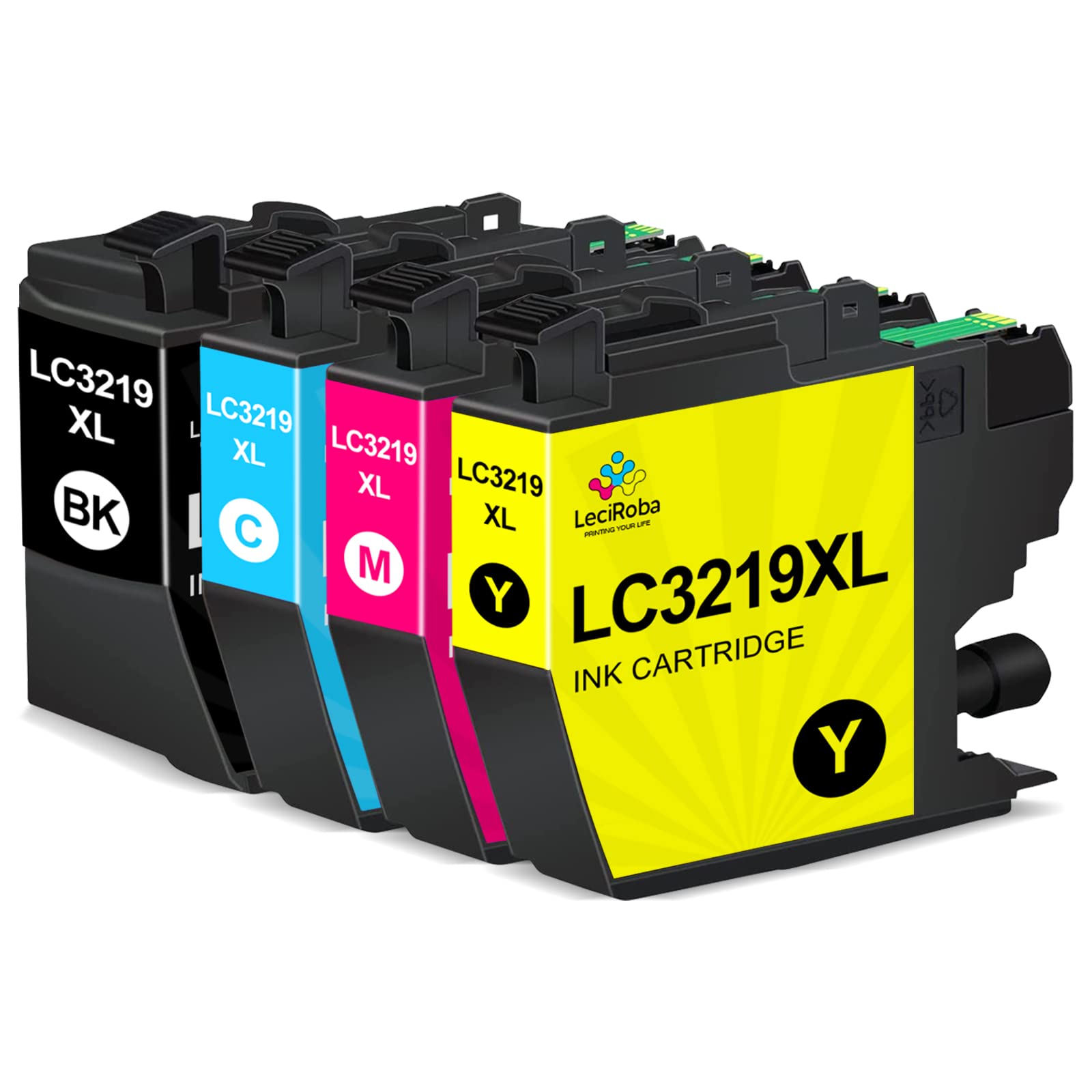 LeciRoba LC3219XL for lc3219xl ink cartridges brother multipack and brother lc3217 ink cartridges for Brother MFC-J5330DW MFC-J6530DW MFC-J6930DW MFC-J5335DW MFC-J5730DW MFC-J6935DW Printers (4-PACK)