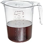 Restaurantware-Chef 101 2 Quart Measuring Jar, 1 Durable Measuring Beaker - Metric and Imperial Units, V-Shaped Spout, Clear 
