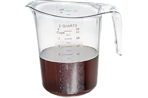 Restaurantware-Chef 101 2 Quart Measuring Jar, 1 Durable Measuring Beaker - Metric and Imperial Units, V-Shaped Spout, Clear 