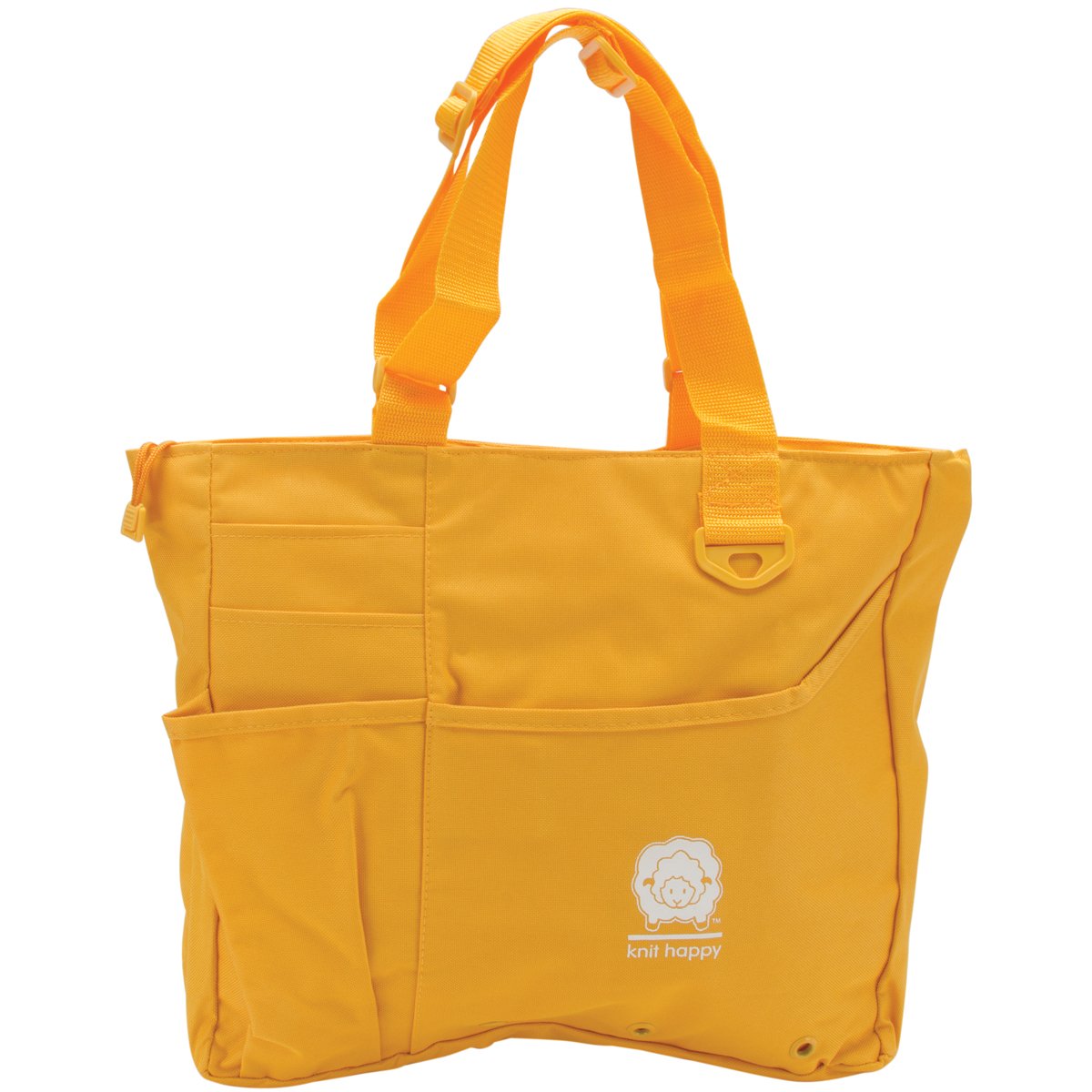 K1C2 Knit Happy Bright Bag, 15 by 13 by 4-inch, Yellow