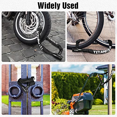 Titanker Bike Chain Lock, Security AntiTheft Bike Lock Chain Bicycle