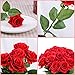 Lvydec Artificial Flowers Silk Rose Flowers - 12 Pcs Red Roses Fake Flowers Real Touch Bridal Wedding Bouquet for Home Wedding Decoration Garden Party Floral Decor