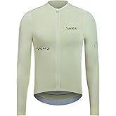 Santic Men's Cycling Jersey Long Sleeve Pro Bicycle Bike Shirt Full Zipper UPF 50+ MTB Jersey with Pockets