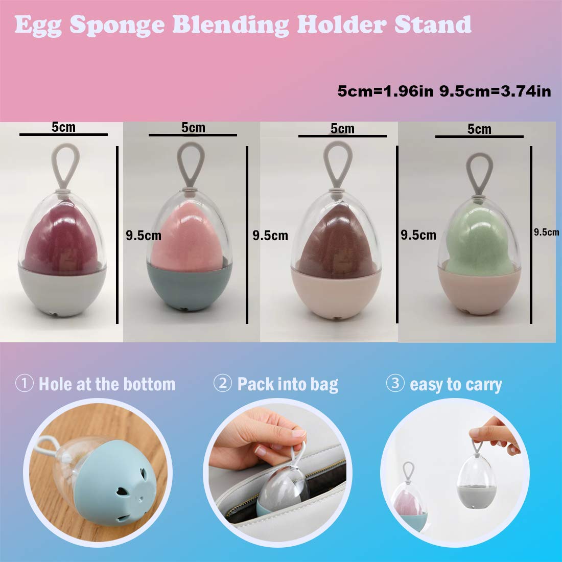 Makeup Sponge Set 4 Pack Makeup Blenders Foundation Blending Sponges 3 Shapes Beauty Make Up Blender Cosmetic Tools for Powders, BB Cream, Liquid and Sunscreen (Pink) : Beauty