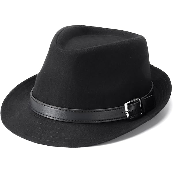 QUUPY Vrouwen Mannen Klassieke Jazz Hoed Vintage Brede Rand Fedora Hoed
