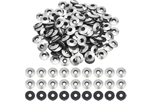 BENECREAT 140 Pack Bonded Sealing Washer, 0.5x0.1 Inch EPDM Rubber Washer, Screw Gasket for Metal Roofing, Sheet Metal, Sidin