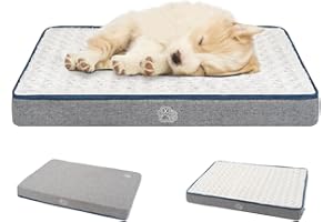 EMPSIGN Waterproof Dog Bed for Crate Pad Reversible Cool and Warm, Pet Beds with Washable and Removable Cover, Sleeping Mats 