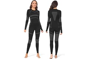 SIMIYA Womens Thermal Underwear Set Long Sleeve Base Layer Top & Bottom Ultra Soft Long Johns Cold Weather Skiing Hunting