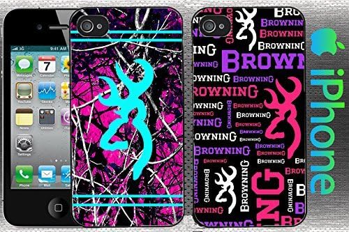 US SELLER Country Girl Double Deal Black and Hot Pink Camo iPhone 4 / 4s Case