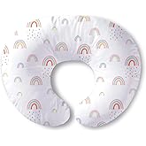 Plushii Nursing Pillow, Breathable Nursing Pillows for Breastfeeding, Breast Feeding Pillows for Mom, Breastfeeding Pillows for Bottle Feeding, Tummy Time, Sitting Support - Rainbow World