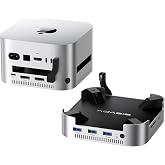 ACASIS 40Gbps Mac mini Dock &amp; Stand with Dual-Bay NVMe SSD Enclosure | Aluminum DP Hub for Mac mini M6/M5 Pro/M4/M4 Pro, 4K60Hz DP, 3X10G USB A 3.2, PD 30W, SD/TF 4.0, Support Dual SSD B+M M-Key