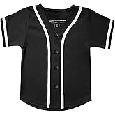 SPTEHW Kids Baseball Jersey Button Down Hip Hop T Shirts Personalized Softball Jersey for Boys Girls