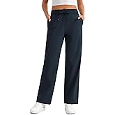 CRZ YOGA Straight Leg Casual Pants for Women 30” High Waisted Stretch Work Workout Travel Trousers with Pockets
