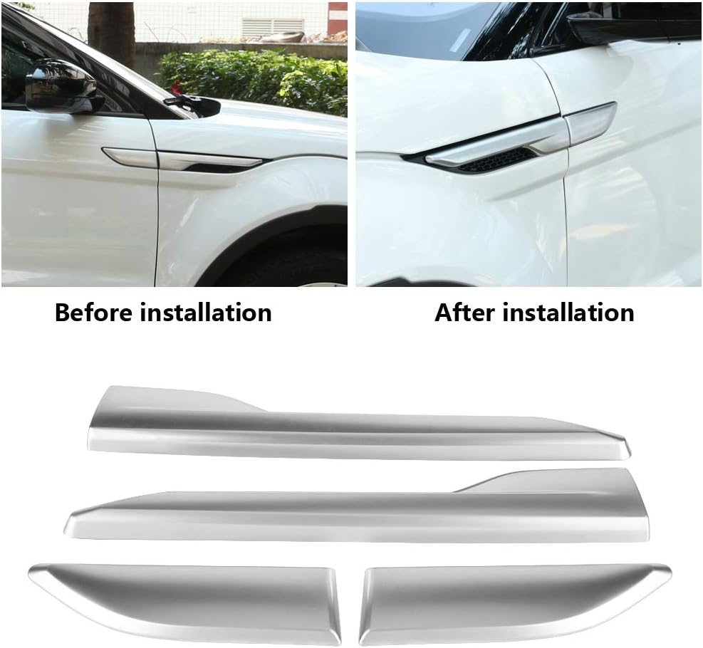 XingYue Direct 4 Pcs Car Fender Side Air Vent Outlet Cover Trim for Range Rover Evoque 2012-2018 Car Decor