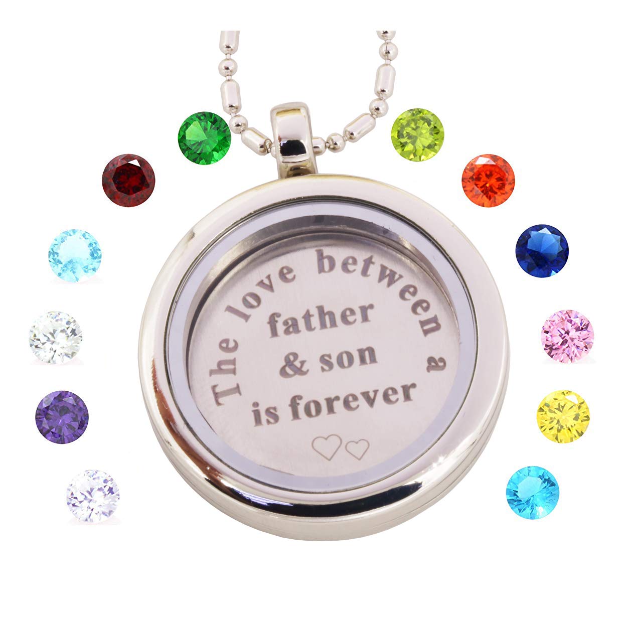 Memory Floating Locket Necklace Pendant 