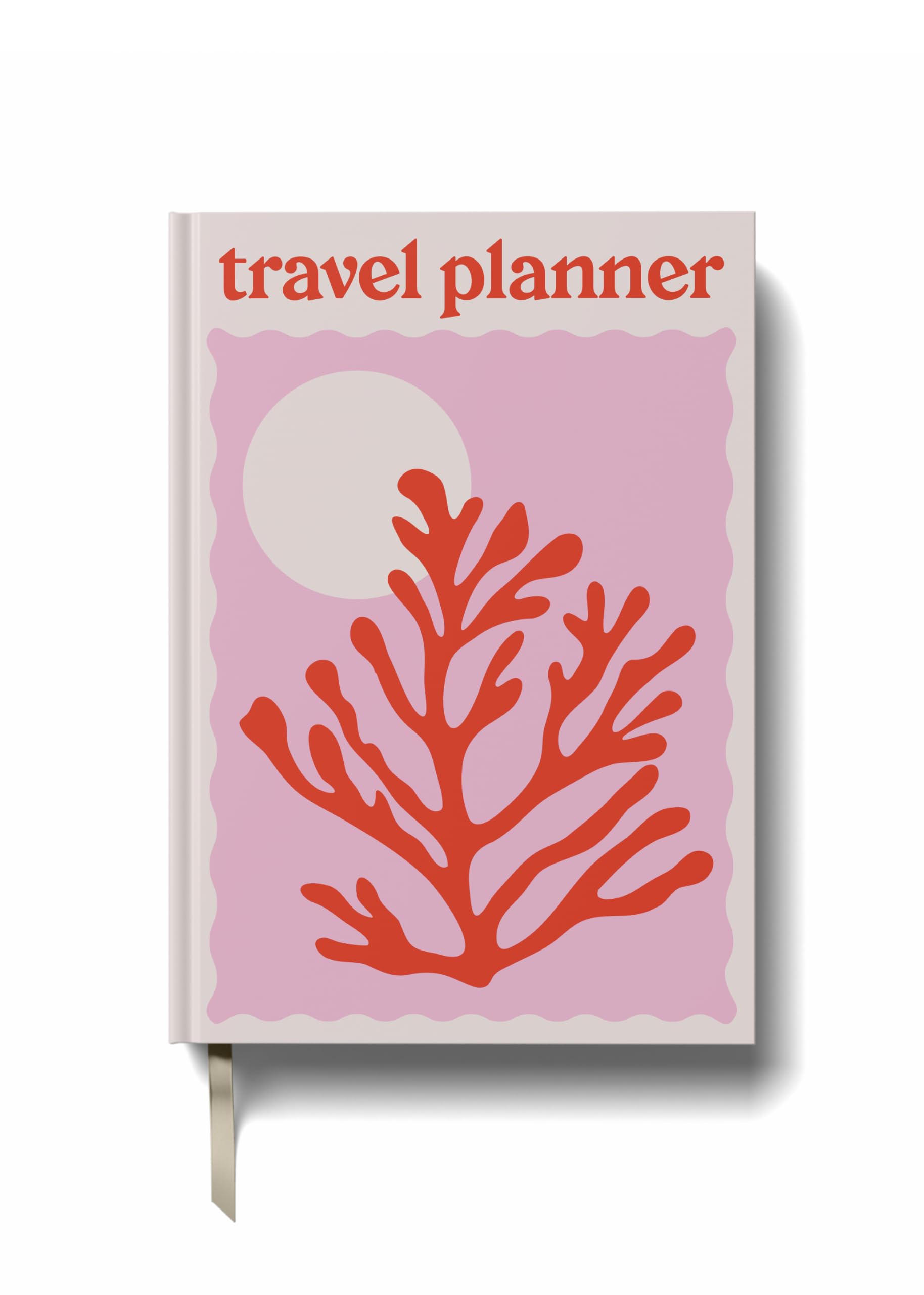 Yop & Tom Red Coral Travel Planner - Vacation Planner with 7 Trips, Budget, Accommodations, Space for Journaling, Memories and More