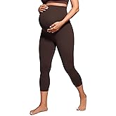 CRZ YOGA Butterluxe Maternity Capris Leggings 21" - Over The Belly Workout Active Yoga Womens Pregnancy Crop Pants Stretchy