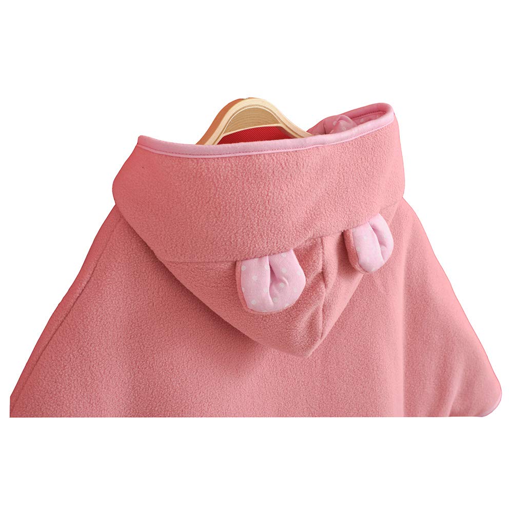 mikistory Baby Girls Baby Boys Winter Autumn Hoodie Outwear Fleece Apricot 9-24Months