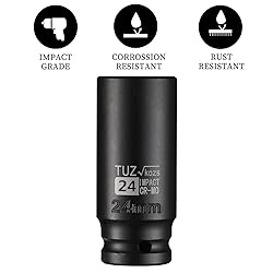 TUZkozs 1/2-Inch Drive 24mm Deep Impact Socket with