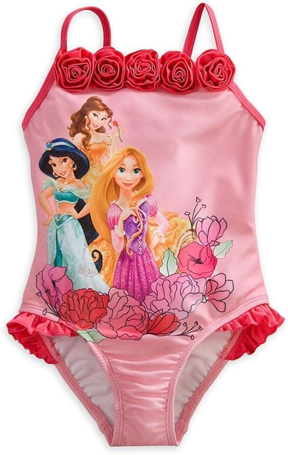 Amazon.com: Disney Store Princess Rapunzel Jasmine Belle Girl Swimsuit