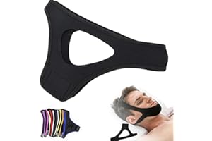 HONGMENG Airflow Jaw Strap Veralabs, Air Flow Jaw Strap, Airflow Jaw Strap, Breathable Chin Strap,Adjustable Chin Strap for Men and Women (Black)