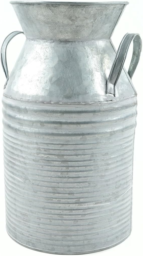Galvanized Tin Milk Can Rustic Decor Milk Can