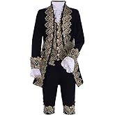 MelangCos Men's Victorian Costume Rococo Costume Suit Prince Cosplay Regency Costume for Halloween