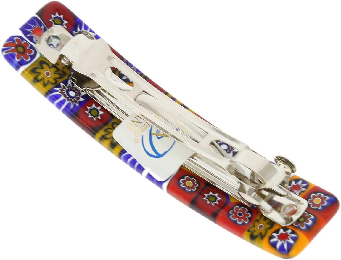 Color Splash Millefiori Murano Glass Hair Clip by GlassOfVenice - Image 4