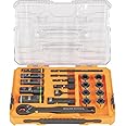 Klein Tools 65240 KNECT Impact Deep-Well Flip Socket and Low-Profile Pass Through Socket Set, SAE, 20-Piece, MODbox Case, 1/4-Inch and 3/8-Inch Drive