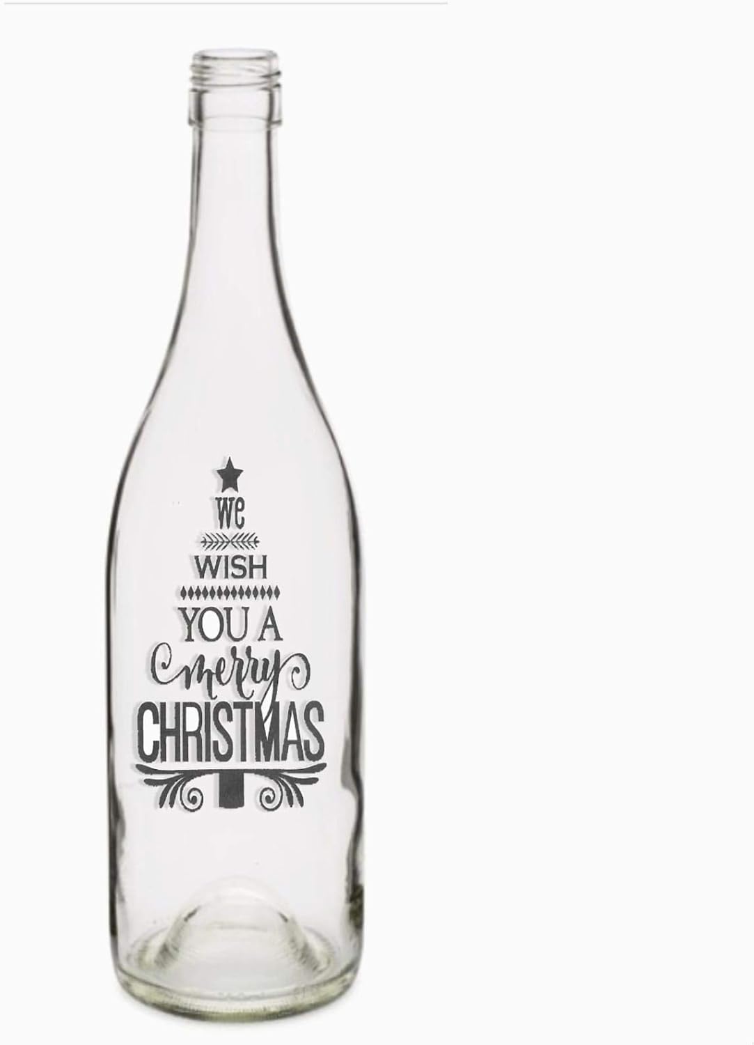 We Wish you a Merry Christmas Wine Bottle Vinyl Decal Amazon.co.uk