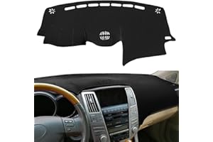 FCOVERGURUS Dash Cover Mat Custom Fit for 2004-2006 Lexus RX330,2007-2009 RX350, 2006-2008 RX400h, Dashboard Cover Pad Carpet Protector with Cutout for Speaker (Black) F82