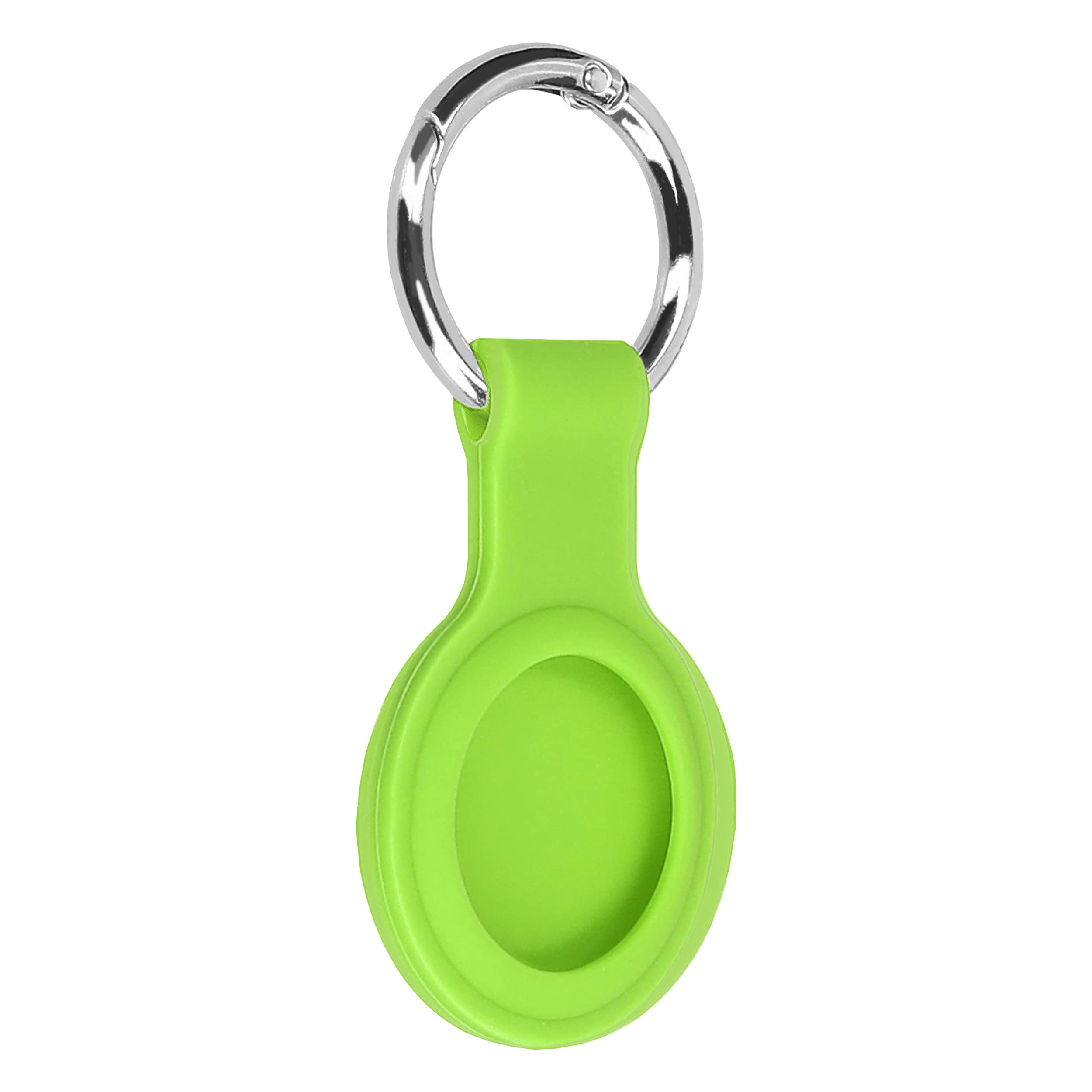 mumbi Keychain Case Compatible with AirTag Silicone Pendant Protective Cover, Green