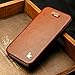 iPhone SE Case, Jisoncase iPhone SE 5S 5 Leather Case Cover Book Folio Style Magnetic Flip Case for Apple iPhone SE/iPhone 5S 5- Brown (JS-ISE-01M20)