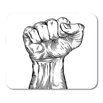Amazon Com Semtomn Gaming Mouse Pad Drawing Clenched Fist Held