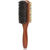 &Ouml;KOSTAMM Boar Bristle Hair Brush for Men and Women, Double Side Slick Back Hair Brush with Medium &amp; Firm Bristle, Sturdy Men's Brush for Waves, Fades, Slick Back Style (Brown)