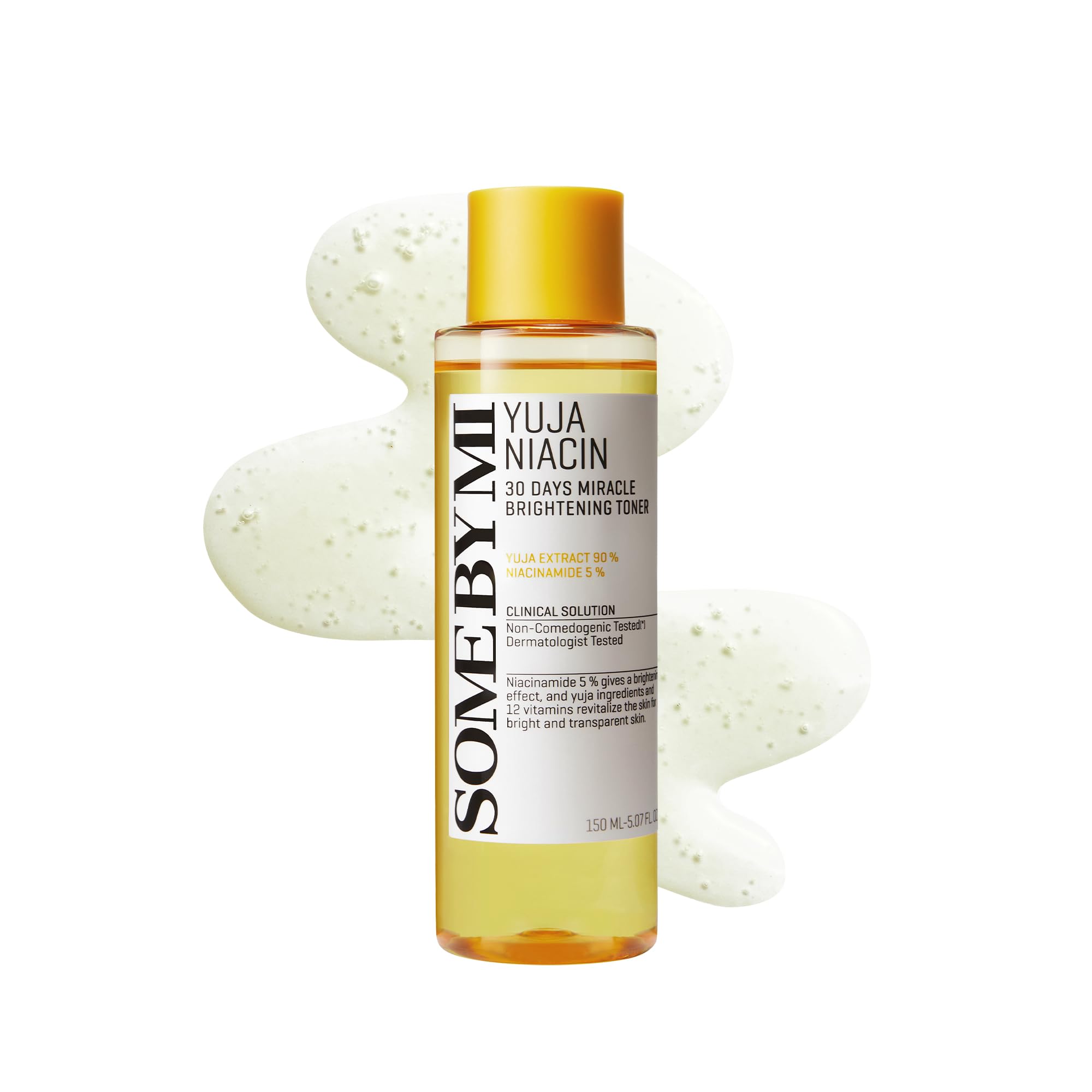 SOME BY MI Yuja Niacin 30 Days Miracle Brightening Toner 150ml – Korean Skincare Face Toner with 12 Vitamins & Yuja Extract – Daily Brightening Toner for Dark Spots, Blemish-Prone Sensitive Skin