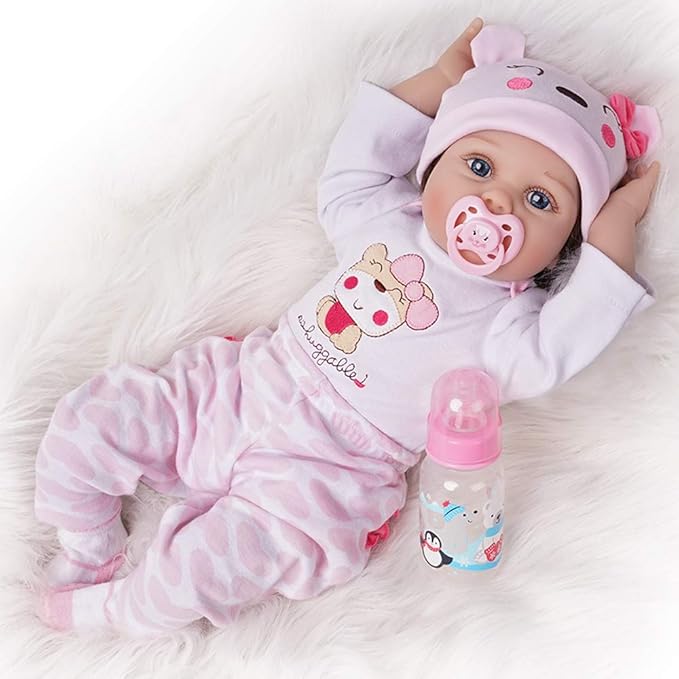 TiaNara Lifelike Baby Doll with Accessories and Toy Bear