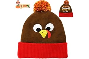 UMEELR 1PCS Turkey Trot Hat, Thanksgiving Knitted Cap for Adults Dress up, Role Play Runners Running Thanksgiving Hat Turkey Party Accessories Red