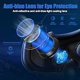Peowuieu VR 3D Glasses Full Screen Headset Adjustable with Gamepad Black view 2