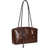 Vintage Shoulder Bag for Women,Trendy Y2K Slouchy Tote Bags Hobo Purse Bowler Bag Small Brown Fall Purse for 2025