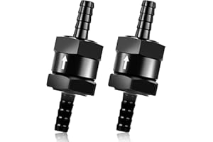 2PCS 5/16" Fuel Line Check Valve, Aluminium Alloy 8mm OD One Way Non Return Valve for Diesel Gasoline Water Oil, Universal Fu