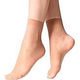 MANZI 12 Pairs Women's Ankle High Sheer Socks