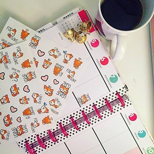 Zero Fox Given , Planner Calendar Stickers (2) sheets included